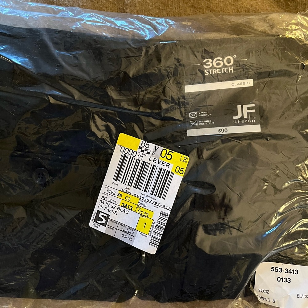 Black dress pants. Mens 34 x 32